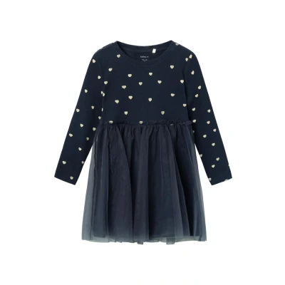 Abbildung von Name it Nmfnadja Dress Cocktailkleid/festliches Kleid für Kinder, Größe: 92, Dark sapphire