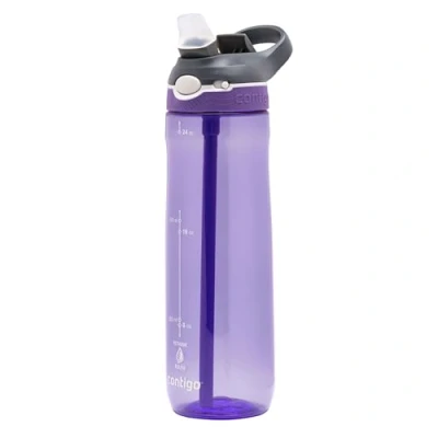 Abbildung von Contigo Ashland Autospout Trinkflasche mit Strohhalm 720ml große BPA freie Kunststoff Wasserflasche auslaufsicher ideal für Schule, Arbeit, Sport, Fahrrad, Wandern