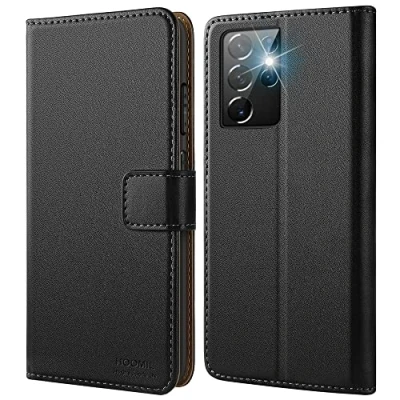 Abbildung von HOOMIL MagFlip Hülle für Samsung Galaxy S21 Ultra 5G 6,8 Zoll, [Erstklassige Handwerk] Handyhülle Premium Leder Tasche Klappbar Case Schutzhülle Schwarz