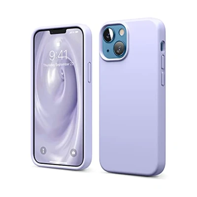 Abbildung von elago Liquid Silicone Case Kompatibel mit iPhone 13 Mini Hülle (5,4&quot;), Hochwertiges Silikon, Rundumschutz Handyhülle : 3 Layer Struktur Schutzhülle, Kratzfestes Weiches Mikrofaserfutter (Violett)