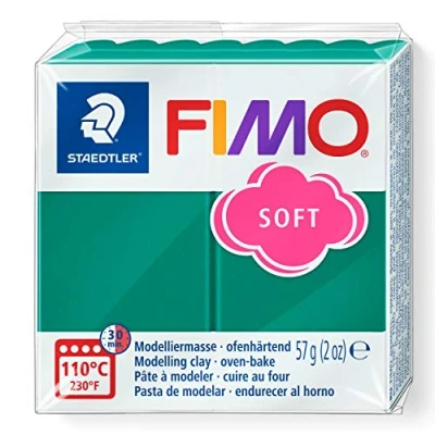Abbildung von STAEDTLER 8020 56 Fimo Soft Normalblock, Modelliermasse, 57 g, smaragd