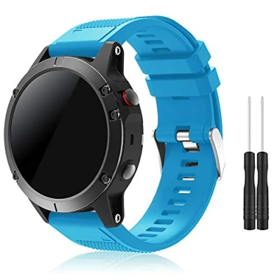Abbildung von TOPsic Fenix 5 Sportuhr Armband Silikon Sportarmband Uhr Ersatzarmband mit Werkzeug für 5/Fenix Plus/Fenix 6/Fenix 6 Pro/Fenix 7/Fenix 7 Solar/Fenix Sapphire 8 47mm