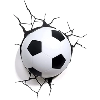 Abbildung von Fußball Wandlampe 3DLightFX kinderlampe Nachtlicht Für Kinder Mit Wandaufkleber