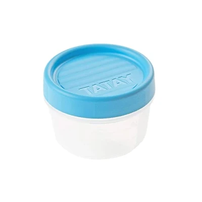 Abbildung von Tatay Frischhaltedose, Vakuum, 0,2 l Fassungsvermögen, Schraubdeckel, BPA frei, Geeignet Mikrowelle und Spülmaschine, Blau. Maße: 8,5 x 6 cm