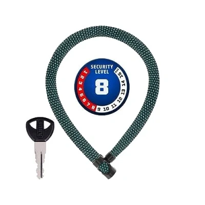Abbildung von ABUS Kettenschloss IVERA Chain 7210 Fahrradschloss mit hochflexibler IvyTex Kunstfaserummantelung Sicherheitslevel 8 110 cm Blau