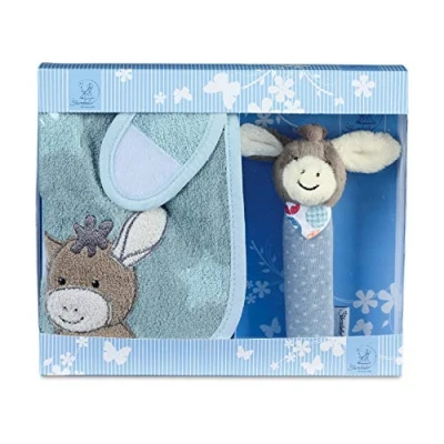 Abbildung von Sterntaler Geschenk Set Emmi, Klettlätzchen und Greif Figur, Alter: ab 0 Monaten, Hellblau/Mehrfarbig