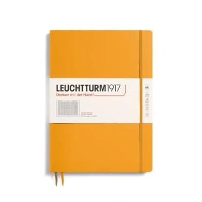 Abbildung von LEUCHTTURM1917 368144 Notizbuch Master Slim (A4+), Hardcover, 123 nummerierte Seiten, Rising Sun, kariert