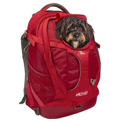 Abbildung von Kurgo Go Stuff It Futterbeutel, Hält Hunde Leckerlis frisch, Ideal für Hundetrainings, 11 cm breite Öffnung, Rot
