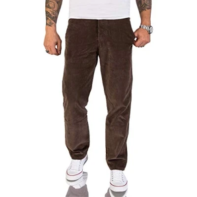 Abbildung von Rock Creek Herren Cord Hose Regular Fit Chino Klassische Hosen Herrenhose Straight Cut Chinos Cordhosen RC 2156 Mocca W36 L30