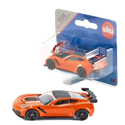 Abbildung von siku 1534, Chevrolet Corvette ZR1, Orange/Black, Opening bonnet, Toy vehicle for children