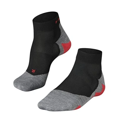 Abbildung von FALKE Herren Laufsocken RU5 Race Short M SSO Funktionsgarn Antiblasen 1 Paar, Schwarz (Black Mix 3010), 39 41
