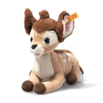 Abbildung von Steiff Kuscheltier Disney Originals Bambi, Süßes Stofftier mit Kunststoffaugen, Kinder, Jungen &amp; Mädchen, Soft Cuddly Friends, Plüschtier 21 cm, Mehrfarbig, 024689