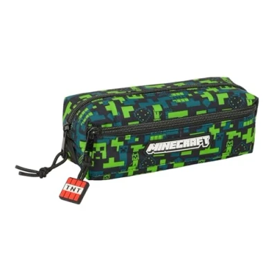 Abbildung von safta Minecraft TNT Federmäppchen, klein, Federmäppchen für Kinder, ideal Kinder im Schulalter, bequem und vielseitig, Qualität Widerstandsfähigkeit, 22 x 6 8,5 cm, bunt, M, Casual