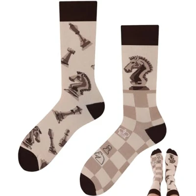 Abbildung von TODO Schach Socken Damen, Muster mit Schach, Schachbrett, Schachbrettmuster (Chess 35 38)