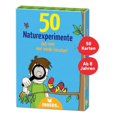 Abbildung von Moses MOS21079 50 Naturexperimente Geh raus und werde Forscher! Kinderbeschäftigung Kartenset