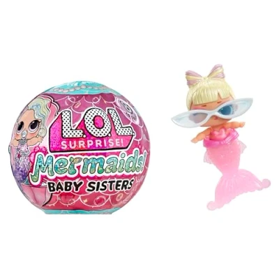 Abbildung von L.O.L. Surprise! Mermaids Baby Sisters mit Farbwechselnden Schwänzen, Überraschungsauswahl, Enthält 1 Puppe Niedlichen Accessoires, Sammle alle 8 Puppen, für Kinder ab 4 Jahren