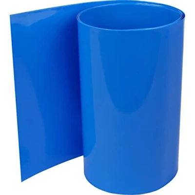Abbildung von ISOLATECH PVC Schrumpfschlauch Meterware blau ohne Kleber Flachmaß 60mm (Ø38,2mm) 2 Meter Schrumpfverhältnis 2:1 Set zum Isolieren von 18650 Akku Batterien unbeschriftet (Ø38,2mm Meter)