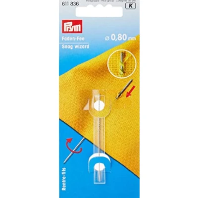 Abbildung von Prym, Ø 0,80 mm 611836 Faden Fee Ziehfaden Nadel Fangnadel, Stahl, silberfarbig, 1 Stück