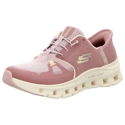 Abbildung von Skechers Damen Glide Step Pro Sneaker, Dunkelmalvenfarbene Textilbesatz, 41 EU