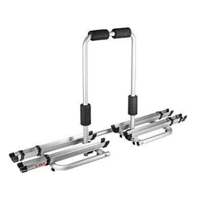 Abbildung von LAS 11807 Deichsel Fahrradträger, abklappbar, für 2 Fahrräder, Deichselträger, Wohnwagen, Ca. 145 x 73 34 cm, grau