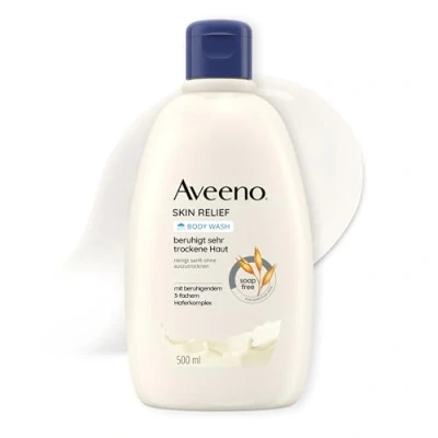 Abbildung von Aveeno® Skin Relief veganes Duschgel seifenfreie Pflegedusche mit beruhigendem 3 fachem Haferkomplex für sehr trockene, empfindliche Haut