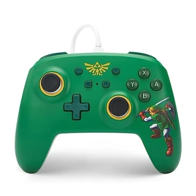 Abbildung von kabelgebundener PowerA Controller für Nintendo Switch Hyrule Verteidiger, Gamepad, Spiele Controller, Offiziell Lizenziert