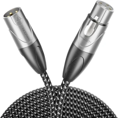 Abbildung von deleyCON 2m Mikrofonkabel XLR Stecker auf Busche (Studio Qualität, OFC Kupfer) Für Mikrofone, Verstärker, Mischpult, Aufnahmestudio, Lautsprecher, Aktivlautsprecher 3 Polig