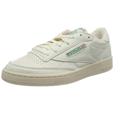 Abbildung von Reebok Classic CLUB C 85 Vintage Unisex Sneaker low, Größe: 45.5, Chalk/paperwhite/glen green Leder und textil
