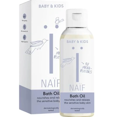 Abbildung von Naïf Mildes Badeöl 100 ml für Baby und Kind Natürliche Inhaltsstoffe 100% Vegan