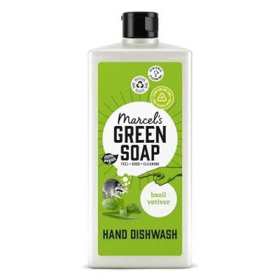 Abbildung von Marcel&#039;s Green Soap Spülmittel Basilicum &amp; Vetiver Geschirrspülmittel Umweltfreundlich Vegan 97% Biologisch abbaubar 500 ml