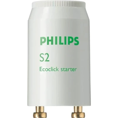 Abbildung von Philips, Philips S2 Starter für Leuchtstoffröhren, S2, 4 bis 22 W, SER, 220 240 V, 2er Packung