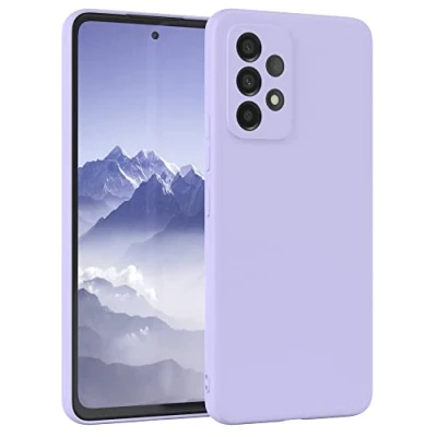 Abbildung von EAZY Case Silikonhülle für Samsung Galaxy A53 5G Hülle Silikon Lila weich stoßfeste Handyhülle Schutzhülle mit Kameraschutz Dünn Premium Schutz Cover TPU Bumper Lavendel Violett