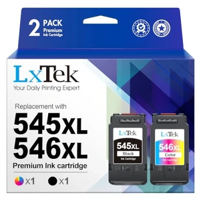 Abbildung von LxTek 545 546 XL Multipack Patronen als Ersatz für Canon Druckerpatronen PG 545XL CL 546XL Pixma MX495 TR4550 TR4551 TS3150 MX490 MG3050 MG2950 MG2950S MG2555S MG2550S TS3350 (2er Pack)