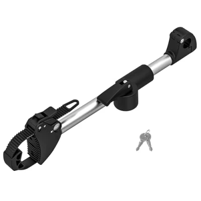 Abbildung von EUFAB 11248 Verstellbarer Strap Rahmenhalter 40cm, Schwarz/Silber