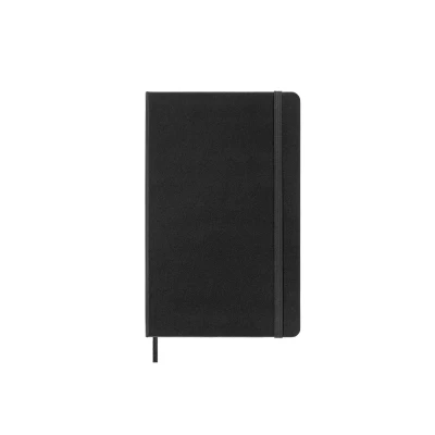 Abbildung von Moleskine Klassisches Notizbuch, Liniertes Hardcover und Elastischer Verschluss, Großes Format 13 x 21 cm, Farbe Schwarz, 240 Seiten
