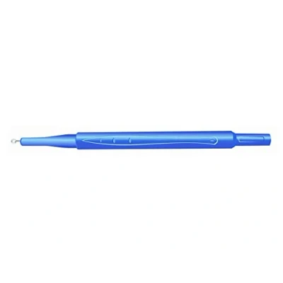 Abbildung von Gima Sterile Einweg Hautküretten, scharfe Klinge aus nahtlosem rostfreiem Edelstahl, Latex frei, ergonomischer Handgriff, Größe: Ø 4 mm, Packung mit 10 Küretten in Blister.