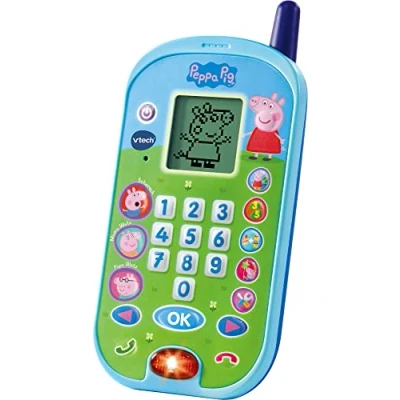 Abbildung von Vtech Peppas Lerntelefon Mit den Originalstimmen aus der Peppa Pig Serie und spannenden Lernspielen Für Kinder von 2 5 Jahren