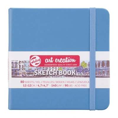 Abbildung von Sketchbook Royal Talens Art Creation Hardcover Skizzenbuch 80 Blatt 140gsm 12x12cm Lake Blue Cover