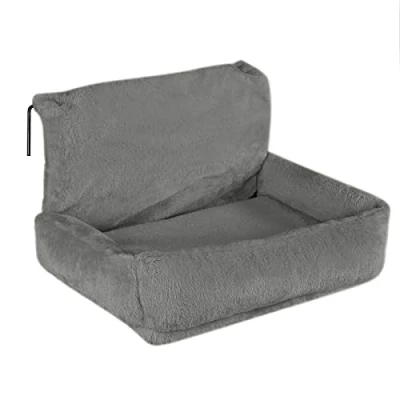 Abbildung von lionto Katzenheizungsliege mit kuscheligem Plüschbezug, warmes Katzenbett zum Einhängen Metallhaken für alle gängigen Heizungen, waschbare Katzenhängematte aus gemütlichem Material, beige