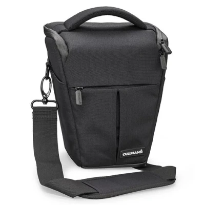 Abbildung von CULLMANN 90360 Malaga Action 300 Kameratasche mit Tragegurt, schwarz Innenmaße 160x190x120mm passend für DSLR Kameras Objektiv Colttasche