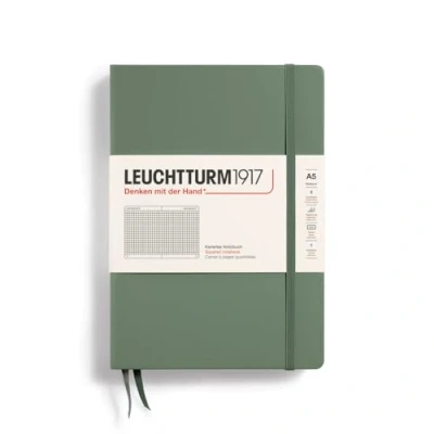 Abbildung von LEUCHTTURM1917 365491 Notizbuch Medium (A5), Hardcover, 251 nummerierte Seiten, Olive, kariert