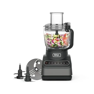 Abbildung von Ninja Küchenmaschine mit 4 Programmen; Hacken, Pürieren, Schneiden, Mischen &amp; 3 manuellen Geschwindigkeiten, 2,1L Schüssel, Hack , Schneide Teigmesser, 850W, spülmaschinenfest, Schwarz BN650EU