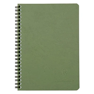 Abbildung von Clairefontaine 785323C Spiralbuch (DIN A5, 14,8 x 21 cm, Age Bag kariert, 50 Blatt) 1 Stück grün