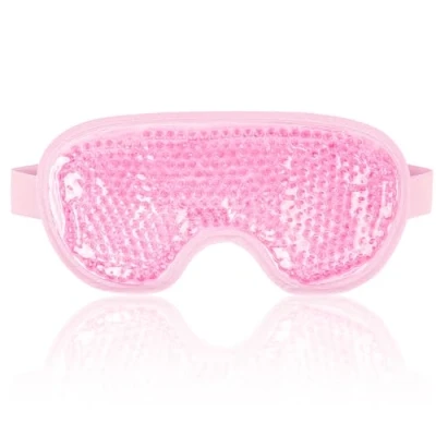 Abbildung von NEWGO Augenmaske Kühlend Kühlmaske Gesicht Kühlbrille für Migräne, Kopfschmerzen, Geschwollene, Müde Augen, Augenringe, Sinusschmerzen, Ice Eye Mask (Rosa)