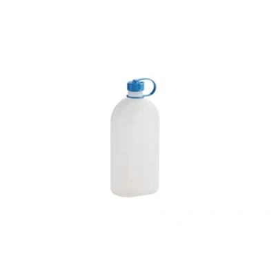 Abbildung von hünersdorff Kunststoffflasche , Trinkflasche, Vorratsflasche mit dichtem Schraubdeckel, Chemie und Lebensmittelbeständig, 1 Liter, Made in Germany, Weiß