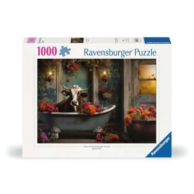 Abbildung von Ravensburger Puzzle 12000782 Die Kuh in der Badewanne 1000 Teile für Erwachsene und Kinder ab 14 Jahren,