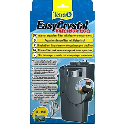 Abbildung von Tetra EasyCrystal Aquarium Filterbox 600 Filter für 50 150 L Aquarien, kristallklares gesundes Wasser, einfache Pflege, intensive mechanische, biologische und chemische Filterung