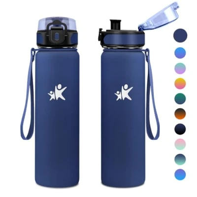 Abbildung von KollyKolla Thermosflasche 500ml, BPA Frei Isolierflasche, Auslaufsicher Thermoskanne, Doppelwandisolierung, Kohlensaeure Geeignet, Trinkflasche für Kinder, Sprudel, Sport, Schule, Fitness