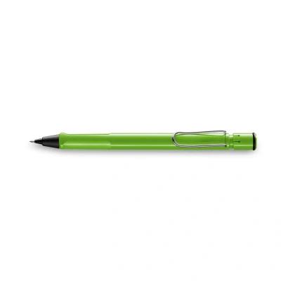 Abbildung von Lamy safari green Druckbleistift klassicher Minenbleistift mit ergonomischem Griff &amp; Gehäuse aus ASA Kunststoff Bleistift Feinstrichmine M 41 in Strichbreite 0,5 mm Radiertip