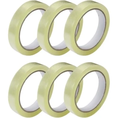 Abbildung von GTSE Klebeband Transparent 24 mm x 66 m pro Rolle zum Verpacken von Geschenken, für zuhause, die Schule und das Büro 6 große Rollen
